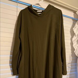 Nuggles Olive Green Hooded Dress